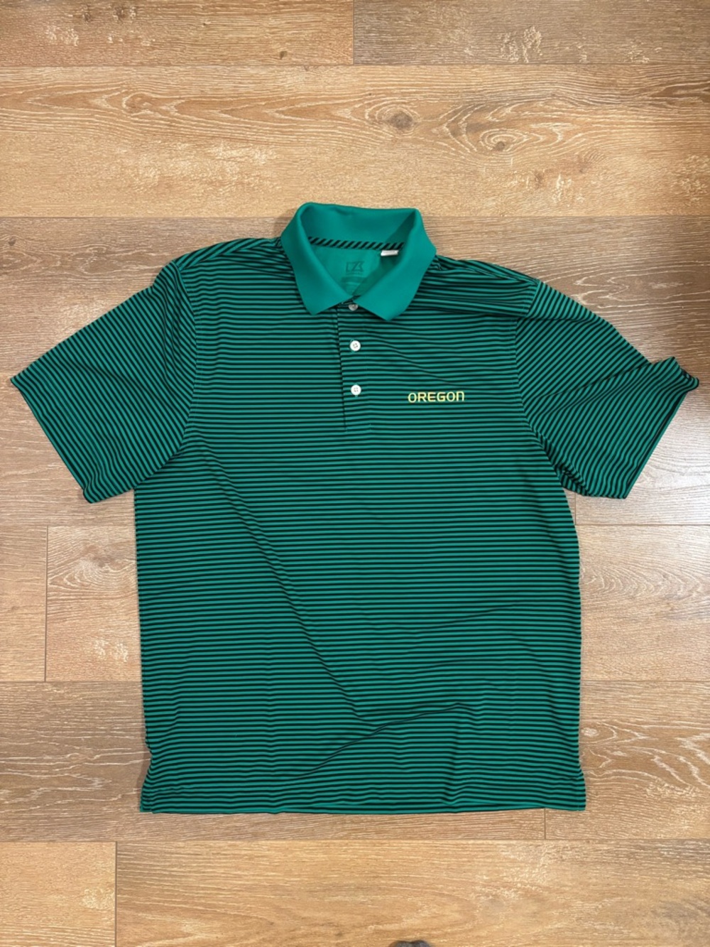 Oregon Striped Green Polo Shirt